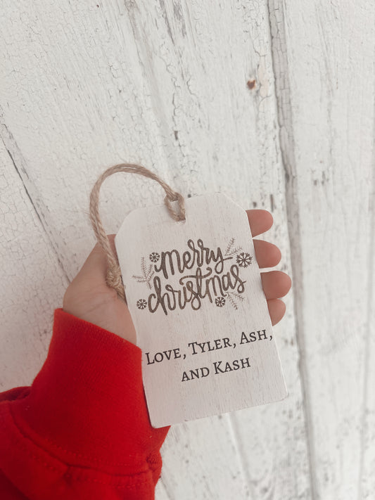 Custom Engraved Wood Christmas Gift Tags (5)