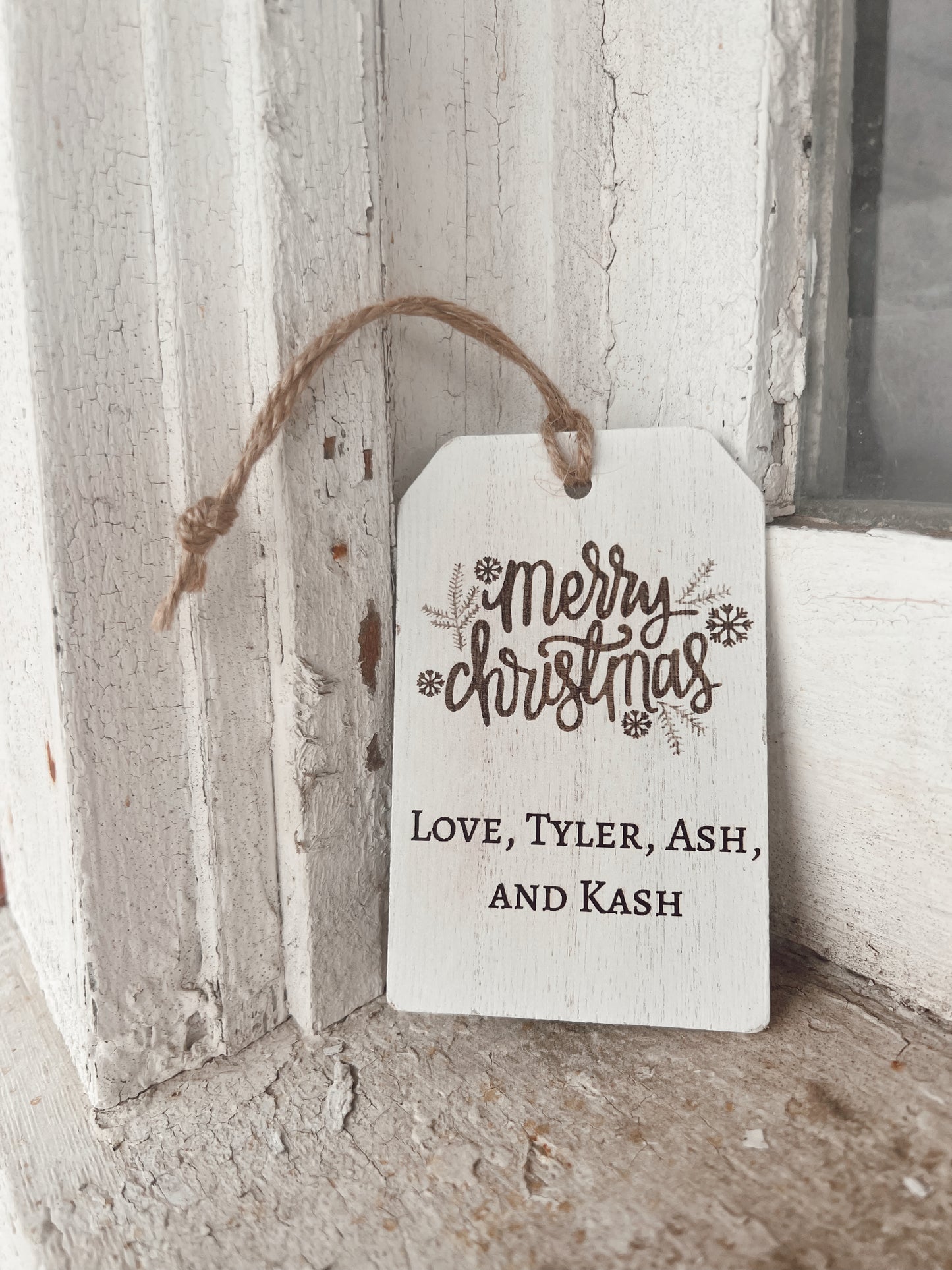 Custom Engraved Wood Christmas Gift Tags (5)